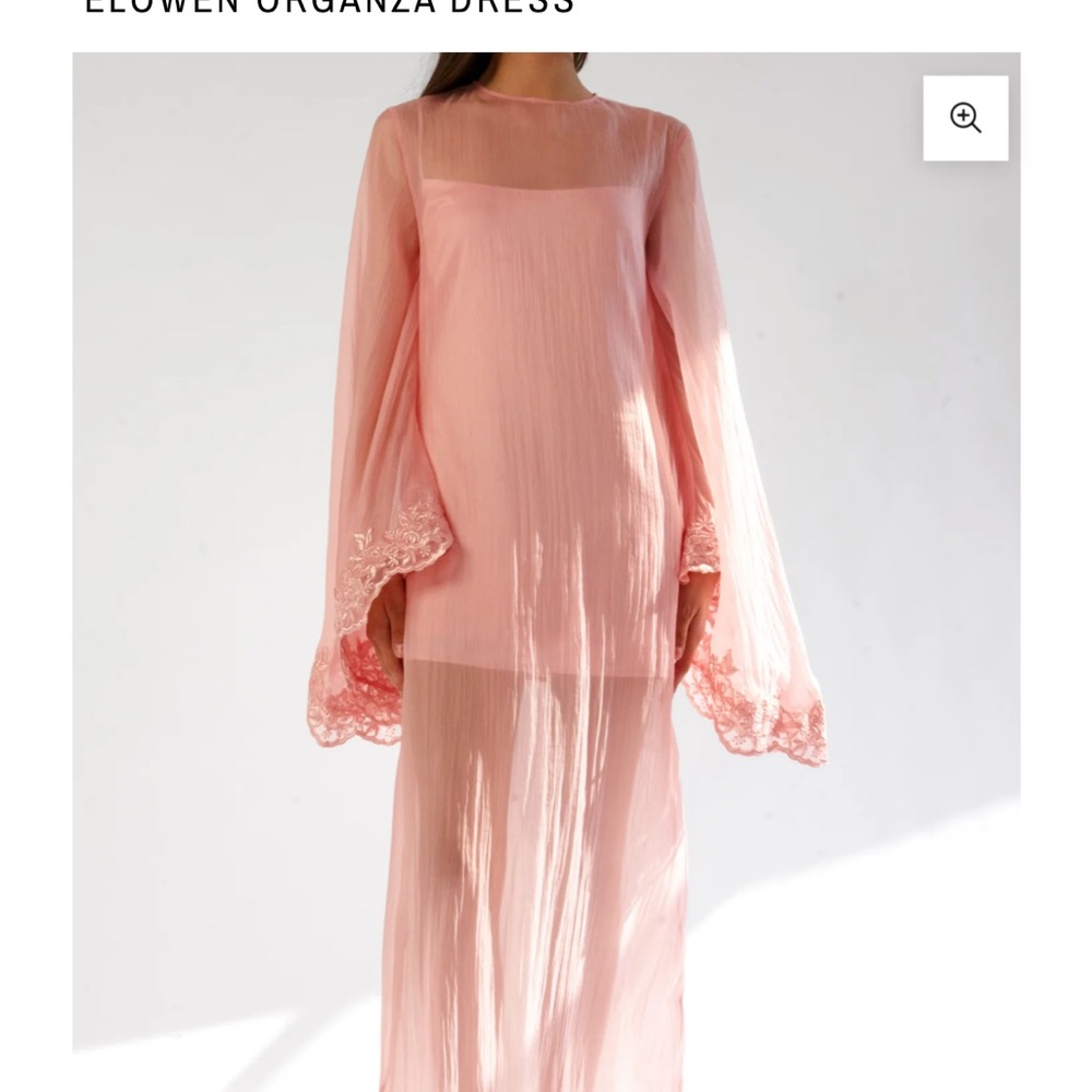 Elowen Organza Maxi Dress in Blush Pink